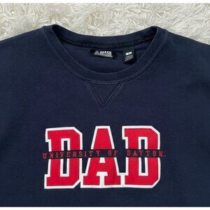Dayton Flyers Dad Crewneck Sweatshirt Blue (Large) Navy